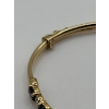 Image 3 : Ladies 10k Gold Bracelet with Diamonds & Emeralds Beautiful shape . 4.02g