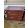Image 1 : Three-Drawer Wooden Dresser with Metal Handles