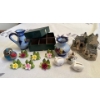 Mini Bone China Flowers By Healacraft, Fishermans Wharf By D. Winter  & Small Vases From Portugal 
