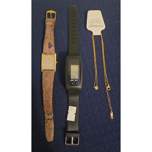 Seiko Wristwatch As Is, Stainless Steel Necklace and More! 