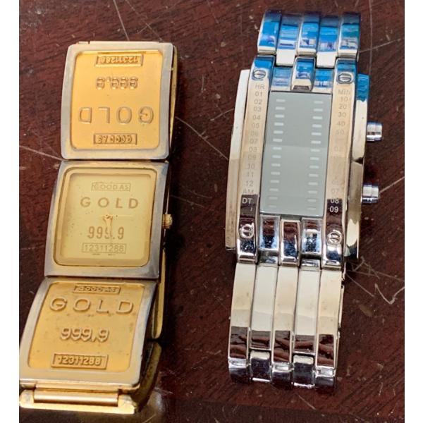 "Good As Gold' Fools Gold Men's Watch w/ Nameless Chrome Time Piece 