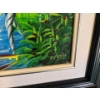 Image 2 : beautifully framed African jungle signed by artist 30x26