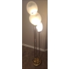 Image 1 : Three Arm Brass Floor Lamp 10" Diameter Base 58 T (Shades Cracked) and Ceramic Table Lamp