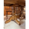Image 4 : Country Oak Dining Table & Chairs 84L with 2 Leaves 42W 30.5H With 6 Chairs