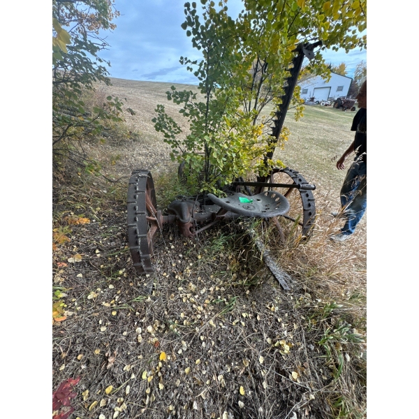 antique horse drawn mower