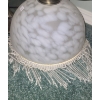 Image 3 : Table Lamp w/ Beaded Glass Shade 20 T, and Hanging Light Fixture 10" Diameter 
