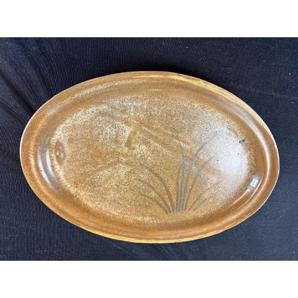 Handmade Large Pottery Platter 1982- 22 Inches Long