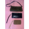Image 2 : Ladies Fashion Accessories - Vintage Clutch Collection w/ Large Gold Tone Cross Necklace