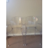 2 'Eyes Upon Us' Statement Chairs Made in Italy - Clear -22x20x37