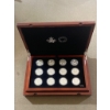 Image 1 : 12 Canadian $50 Fine Silver Wildlife Proof Coins in Display Case, Royal Canadian Mint