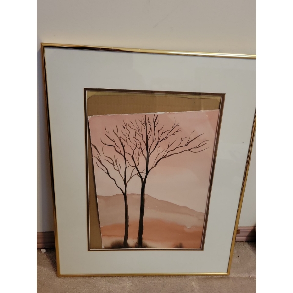 Pink Watercolor Art 17x20