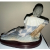 Image 2 : LLadro Statue w/ Wooden Base 15.5 W, 8 D, w/ Statue on Top 11 T	