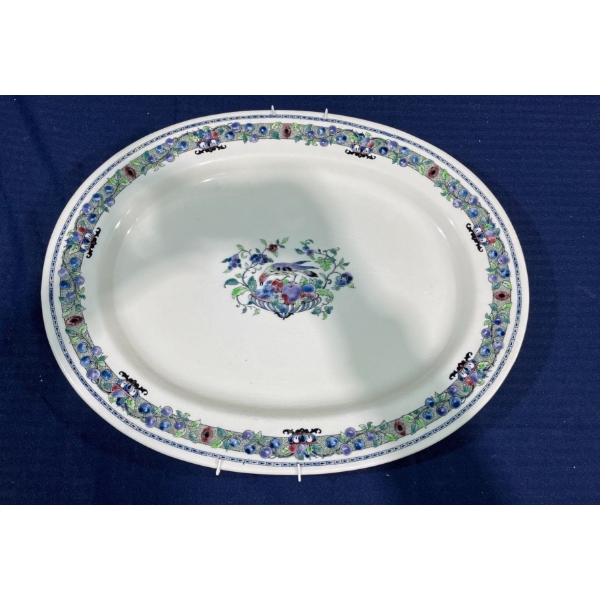 Royal Cauldon Large Oval Serving Platter with Blueberry Pattern