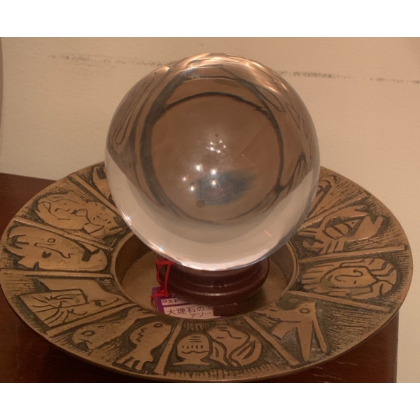 Crystal Ball 5T w/ Decorative Zodiac Candy Dish 