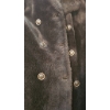 Image 4 : Mens Black Faux Fur Coat with Double-Breasted Button Closure
