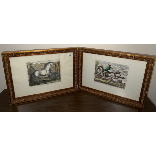 Antique Horse Prints La Capriole 17 x 13 