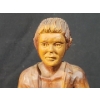 Image 12 : Caron Woodwork Wooden Sculptures, Tall Wooden Lad and Hand Carved Wooden Box