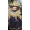 Image 2 : Vintage Decorative Dolls - Porcelain - 13T - Navy White & Coral Gowns 