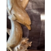 Image 2 : Hand Carved Sandlewood Dolphin Trio 39T