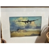 Image 3 : collectible framed print titled "Last Flight Home" by renowned aviation artist Robert Taylor &wicker