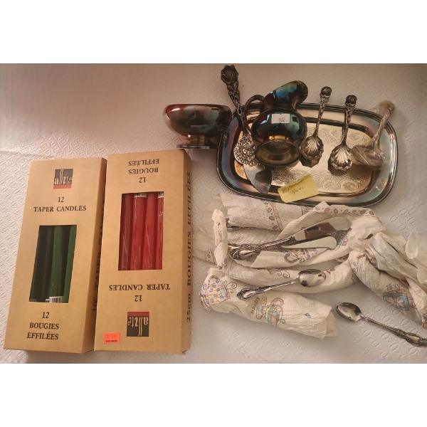 Tables- Setting Essentials Including: Cream/ Sugar Set, Napkin Rings, Candles and More!