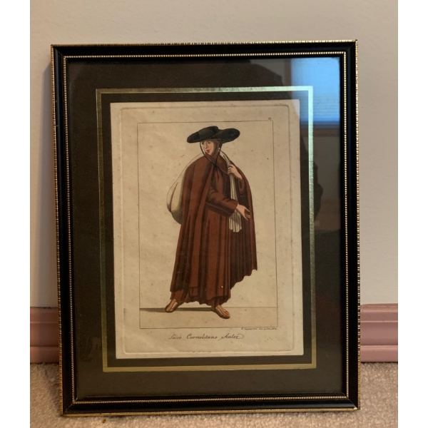 G. Capperoni 'Laico Carmelitano Scalzo' Sketch 9x11