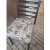 Image 7 : Vintage Laminate Top Kitchen Table 47 W, 36 D, 30 T and 4 Wooden Chairs 17 W, 17 D, 36 T 