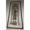 Image 2 : Framed Cambodian Temple Rubbing - Antique 10x24