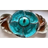 Image 2 : MADE IN cANADA - Blue Mountain Pottery 2 Tone Party Platter & Ashtray (See Pix For Damage)