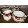 Image 2 : Royal Albert - 'Old Country Roses'  Tea Time Essentials -Cream & Sugar 7 Teacups Saucers