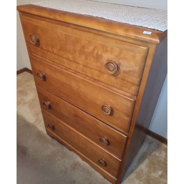 Wooden 4 Drawer Dresser 27 W, 16.5 D, 36 T 