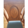 Image 8 : Elm Wood Dining Set by Meubles B. Brouillet, Table with 6 Chairs- 2 Leaves Included