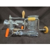 Image 1 : Vintage Kitchen Essentials: Meat Grinder, Flour Sifter, Hand Mixer + Hand Tool