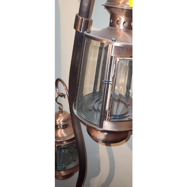 Copper Finish Lantern Style Candle Holder 12 Base, 72 T 