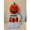 Image 1 : Vintage Halloween Blowmold Light-Up Ghost with Pumpkin Head and Boo Text