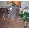 Image 2 : Collection of Vases- Tallest: Crystal Vase 9 T w/ Fall Flowers, Ring Holder and More!