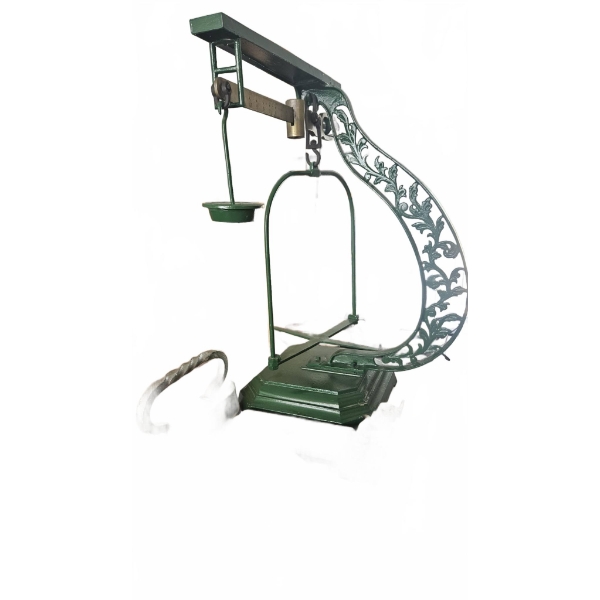 Various Sets of Vintage Measuring Scales Including Large Green Platform Scale
