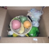 Image 3 : Crib Board/ Cards, Scrabble, Glass Produce, Ceramic Basket w/ Roses 10 W, 6 D, 12 T and More!