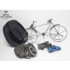 Image 2 :  Metal Bicycle Sculpture. variety Of Other Collectibles, Including A Baseball Glove, Toy Cars, 