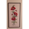 Image 1 : Mid Century Needlepoint Poppy Art 29"Tall
