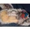 Image 2 : Fur Mittens w/ Yarn Attachments- Adult Sized, Length From Top to Tip 13"  