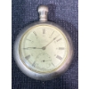 Image 1 : Silver-Tone Pocket Watch with Roman Numerals and Open Movement