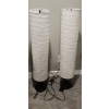Image 1 : Pair of Paper Shade Lamps 9" Diameter, 45 h w/ Foot Control On/ Off Button
