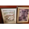 Image 1 : Yarn Art of Horses in Frame 17 X 20 and Provence Scene Print in Frame 18 X 22 