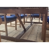 Image 5 : Outdoor Amazonia Table 118.5 w, 29.5 h, 42 d and 10 Arm Chairs 23 w, 34.5 h, 19 d w/ Cushions