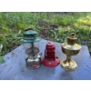 Image 1 : Vintage Coleman lantern, red with red glass lantern from Northern state power company and brass lant