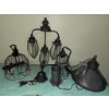 Image 1 : Metal Cage Pendant Lights and Punch Tin Lamp Shades
