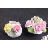 Image 4 : Porcelain Flowers Including: Mini Basket
