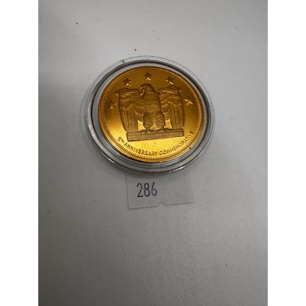 5th Anniversary 9/11 Twin towers commemorative coin -  Gold-plated 35 g