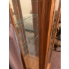 Image 4 : Illuminated Display Cabinet with Glass Shelves and Oak Finish Contents NOT included
